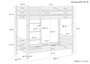 60.16-09-190 T100 Etagenbett extra stabil Kiefer 90x190 cm Nische 100 teilbar, mit 2 Rollroste
