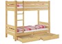 Etagenbett f�r Erwachsene 90x200 teilbar 2 Rollroste 2 Matratzen Bettkasten 60.16-09 T100MS2