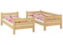 Stockbett massiv Kiefer natur 90x200 Etagenbett Nische 80 teilbar ohne Rollrost 60.16-09T80oR