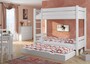 Massivholz-Stockbett Kiefer wei� 90x200 teilbar Rollrost Matratzen Bettkasten 60.16-09WT100MS7M