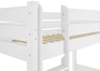 Hochbett stabil 90x200 Kiefer wei Hochbett teilbar Etagenbett ohne Rollrost 60.16-09WT100oR