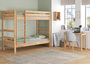 Etagenbett f�r Erwachsene Stockbett Buche natur massiv 90x200 Hochbett mit 2 Rollroste 60.17-09
