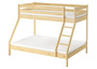 Doppel-Etagenbett 140x200 und 90x200 Kiefer-Stockbett natur Matratze Rollrost 60.19-09-14M