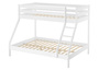 wei�es Doppel-Etagenbett 140x200 und 90x200 Kiefer-Stockbett Matratze Rollrost 60.19-09-14WM