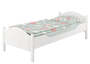 Einzelbett wei� 90x200 Futonbett Bettrahmen Singlebett ohne Rollrost 60.30-09WoR