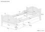 Einzelbett Kiefer natur 90x200 Massivholz Bettrahmen Futonbett Rollrost Matratze 60.30-09FLM
