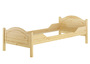 Einzelbett Massivholz Kiefer natur 90x200 Singlebett Futonbett Rollrost Bettkasten 60.30-09S4