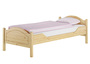 Massivholz-Bett Kiefer natur 100x200 Einzelbett Rollrost Matratze Bettkasten 60.30-10MS4
