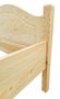Massivholz-Bett Kiefer Einzelbett natur 100x200 Bettgestell ohne Lattenrost 60.30-10oR