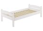 Kieferbett wei� Einzelbett 80x200 Massivholzbett Bettrahmen Futonbett mit Rollrost 60.32-08 W