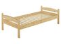Massivholzbett Einzelbett 90x200 Bettrahmen Futonbett Rollrost Matratze Kiefer natur 60.32-09 M