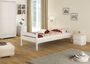 Stabiles Bett Kiefer massiv wei� 90x200 Einzelbett Bettrahmen Rollrost Matratze 60.32-09 W M