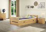 Einzelbett Massivholz 90x200 Jugenbett Kiefer natur Bettgestell ohne Rollrost 60.32-09 oR