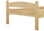 Einzelbett Massivholzbett Kiefer natur 100x200 Futonbett mit Rollrost Bettrahmen 60.32-10