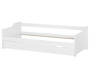 Sofabett zweiter Schlafplatz Bettgestell 90x200 Einzelbett Bettkasten Kiefer waschwei� 60.34-09WoR