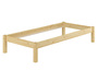 Einzelbett Kiefer natur 80x200 Bettrahmen Massivholz mit Rollrost und Matratze 60.35-08 M