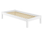 Wei�es Futonbett ohne Kopfteil Kiefer massiv 90x200, mit Rollrost aus Federleisten 60.35-09WFL