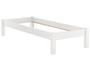 Futonbett wei� ohne Kopfteil Kiefer massiv 90x200 mit Matratze und Rollrost aus Federleisten 60.35-09WFLM