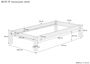 Futonbett Kiefer massiv 100x200 Einzelbett Holz natur Bettrahmen Federleisten-Rollrost 60.35-10FL