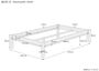 Bettgestell Kiefer natur Einzelbett 120x200 Massivholzbettgestell mit Matratze 60.35-12 M