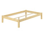 Bettgestell Kiefer natur Einzelbett 120x200 Massivholzbettgestell mit Matratze 60.35-12 M