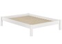 Wei�es Bettgestell Kiefer Doppelbett 140x200, Massivholzbett mit Rollrost 60.35-14 W