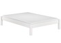Wei�es Bettgestell Kiefer Doppelbett 140x200 Massivholzbett mit Matratze und Rollrost 60.35-14 W M