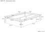 Doppelbett Futonbett 140x200 Kiefer massiv natur, Bettrahmen inkl. Rollrost und Matratze 60.35-14M