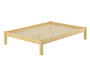 Doppelbett Futonbett 140x200 Kiefer massiv natur, Bettrahmen inkl. Rollrost und Matratze 60.35-14M