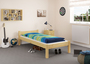 Einzelbett G�stebett Bettrahmen Kiefer massiv 80x200 Futonbett Matratze Rollrost 60.36-08 M 
