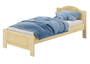 Bettrahmen Massivholzbett Kiefer natur Einzelbett 90x200 Futonbett Singlebett Rollrost 60.37-09M
