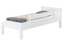 Bettrahmen Einzelbett 80x200 Futonbett Kieferbett Massivholz wei� mit Rollrost 60.38-08W