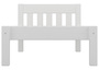 Massivholzbett Kiefer wei� 80x200 Bettrahmen Einzel-Bettgestell ohne Rollrost 60.38-08 W oR