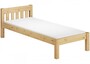Kinderbett kurzes Bett Bettrahmen 90x190 Kiefer massiv Holzbett Matratze 60.38-09-190 M