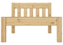 Einzelbett Futonbett 100x200 Bettrahmen Massivholz Kieferbett natur Rollrost Matratze 60.38-10FLM