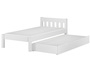 Futonbett Einzelbett 100x200 Massivholzbett Kiefer wei� Bettrahmen mit Matratze 60.38-10WFLM