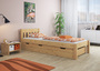 Futonbett Einzelbett 100x200 Massivholzbett Kiefer natur Bettrahmen ohne Rollrost 60.38-10 oR