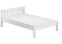 Einzelbett Kiefer massiv wei� 120x200 cm mit verstellbarem Federholzrahmen 60.38-12WFSK