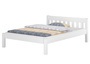 Massivholzbett Kiefer wei� Einzelbett 120x200 Bettgestell ohne Rollrost Futonbet 60.38-12 W oR