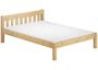 Massivholzbett Kiefer Doppelbett natur 140x200 Futonbett Bettgestell ohne Rollrost 60.38-14 oR