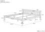 Doppelbett Ehebett 180x200 Massivholz Kiefer natur Kingsize-Bett Rollrost Matratze 60.38-18 M2
