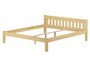 Doppelbett Ehebett 180x200 Massivholz Kiefer natur Kingsize-Bett Rollrost Matratze 60.38-18 M2