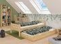 Einzelbett Bettrahmen 90x200  Bett Kiefer natur Massivholzbett Futonbett Rollrost 60.39-09FL
