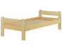 Einzelbett Futonbett 90x200 Kieferbett Massivholz natur Rollrost Matratze 60.39-09 M