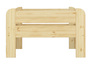 Einzelbett Futonbett 90x200 Kieferbett Massivholz natur Rollrost Matratze 60.39-09 M