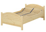 Seniorenbett extra hoch Federholzrahmen 120x220 Massivholz Holzbett Einzelbett 60.40-12-220 FV M