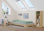 Extra niedriges kurzes Kinderbett in kompakter Form 80x190 Massivholz Kiefer 60.41-08-190oR