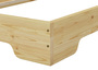 Extra niedriges Bettrahmen in kompakter Form 90x190 Massivholz Kiefer 60.41-09-190oR