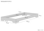 Extra niedriges Bettrahmen in kompakter Form 90x190 Massivholz Kiefer 60.41-09-190oR
