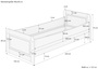 Seniorenbett extra hoch 90x220 Einzelbett Holzbett G�stebett Massivholz Kiefer Bett 60.42-09-220oR